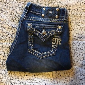 Jeans that have been hemmed into shorts!